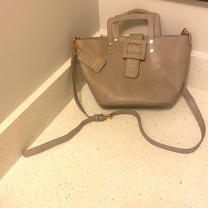 NWOT grey vegan leather crossbody bag